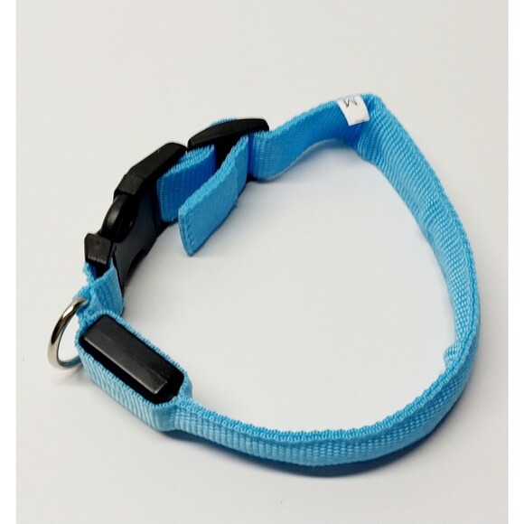 Pet Dog Medium Easy Clip On Collar Blue Adjustable Nylon Collar NWOT - Picture 4 of 8